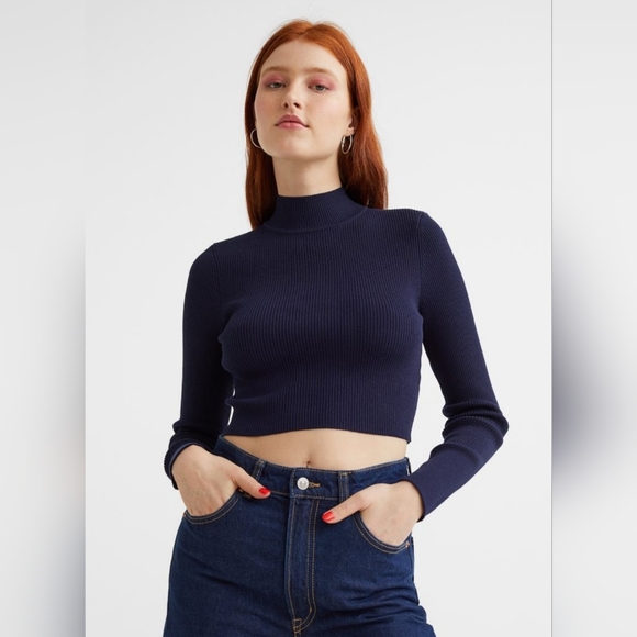 H&M Mock Neck Ribbed Long Sleeve - Picture 5 of 7